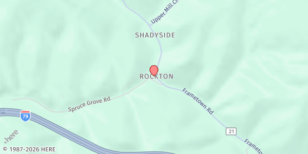 Map showing Always Blessed Connections - Frametown at 44 SPRUCE GROVE RD, FRAMETOWN, WV