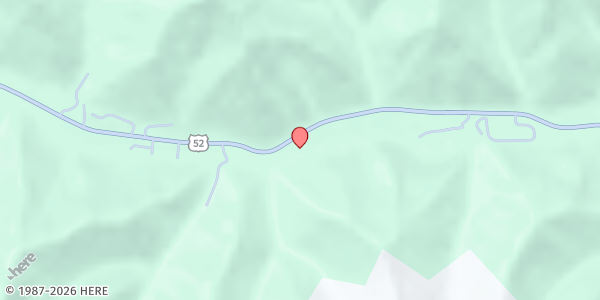 Map showing The Storehouse Food Pantry- Mingo at 2132 US-52, Gilbert, WV