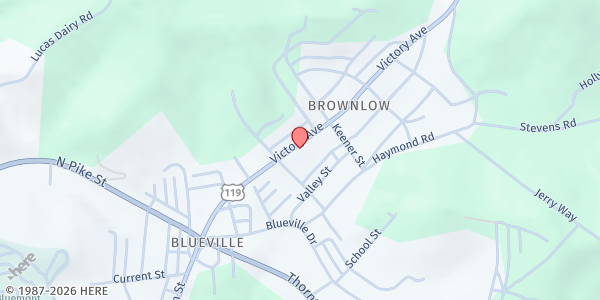 Map showing Act of kindness - Grafton at 310 VICTORY AVE, GRAFTON, WV