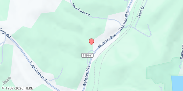 Map showing First Baptist Church of Grafton at 2034 Webster Pike, Grafton, WV