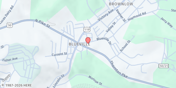 Map showing Taylor County Project Hop2e at 351 Blueville Dr, Grafton, WV