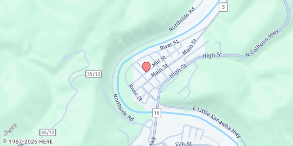 Map showing Calhoun Co. Community Resources at 239 Mill Street, Grantsville, WV
