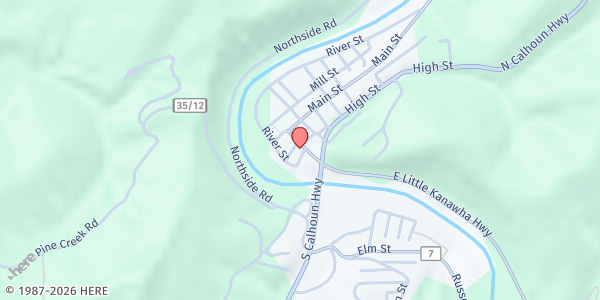 Map showing Committee on Aging, Inc - Grantsville at 105 MARKET ST., GRANTSVILLE, WV