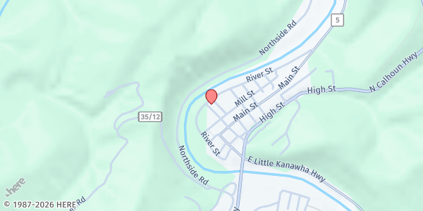 Map showing COMMUNITY RESOURCE - CALHOUN at 258 COURT STREET, GRANTSVILLE, WV