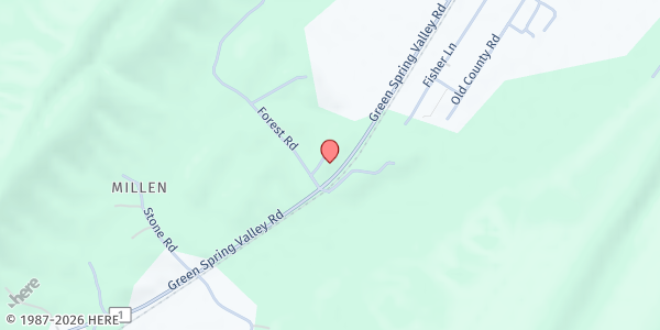 Map showing GREEN SPRING PANTRY at 46 ROCKY RD, GREEN SPRING, WV