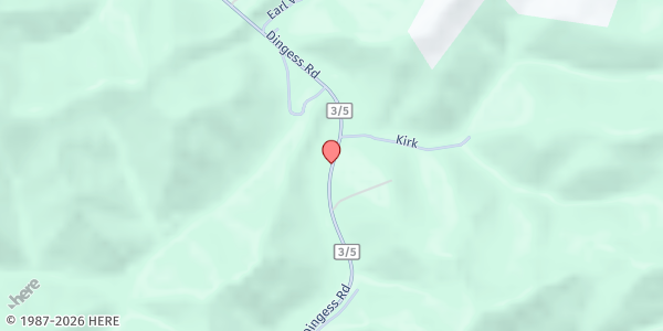 Map showing Breeden Church of God at Mountain Rd, Harts, WV