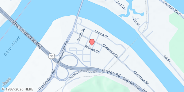 Map showing Kitchen of Blessing at 304 Holloway Street, Henderson, WV