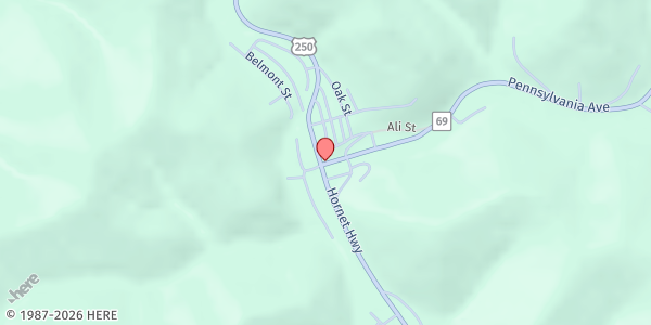 Map showing AF & AM lodge #131 at AF & AM lodge #131, Hundred, WV