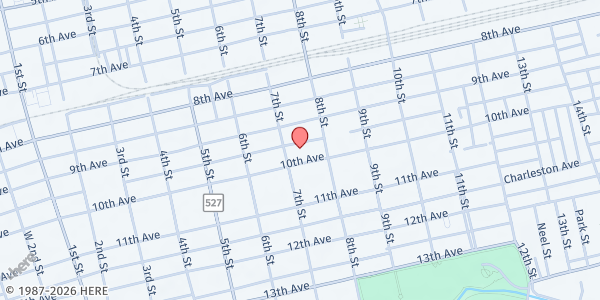 Map showing Cabell Co Community Svcs (CCCSO) - Main Location at 724 Tenth Ave, Huntington, WV