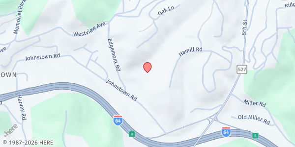 Map showing Christ Temple Church- WV at 2400 Johnstown Rd, Huntington, WV