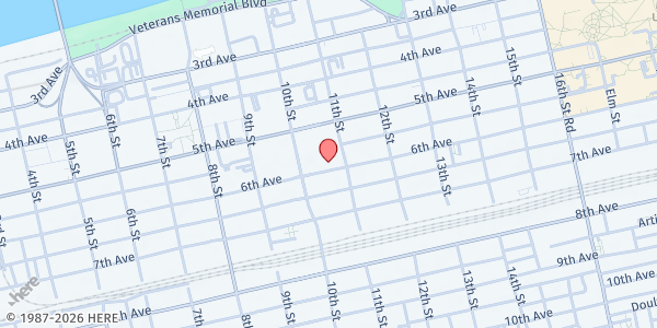 Map showing Christian Associates/Cridlin Food & Clothing at 1038 6th Ave, Huntington, WV