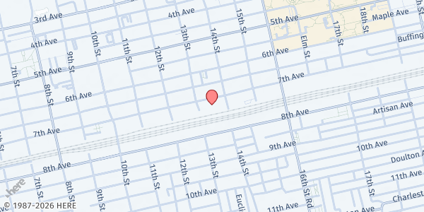 Map showing Huntington Area Food Bank at 1327 7th Avenue, Huntington, WV