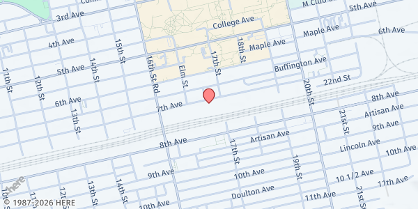 Map showing Huntington Area Food Bank Inc. at 1661 7th Ave, Huntington, WV