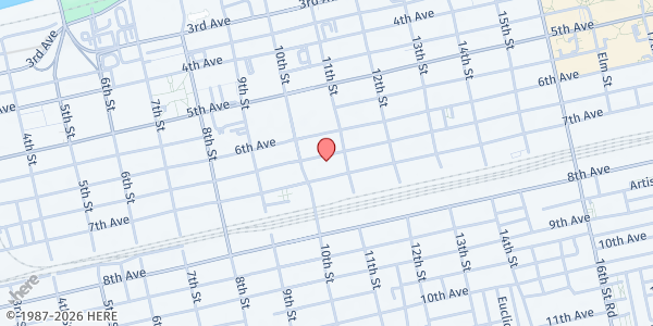 Map showing Huntington City Mission Dining Hall - Main Location at 1030 7th Ave, Huntington, WV