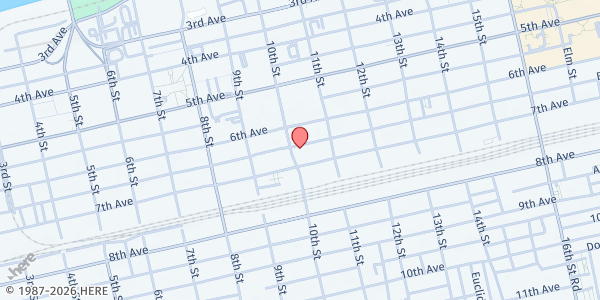 Map showing Huntington City Mission at 624 10th St., Huntington, WV