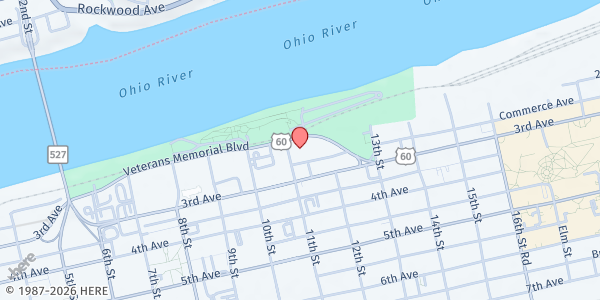 Map showing Huntington Convention Center at Huntington Convention Center, Huntington, WV