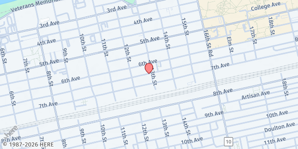 Map showing Nazareth House at 621 13th St., Huntington, WV