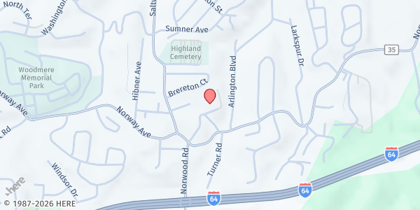 Map showing reGeneration Church at 68 Holley Ave, Huntington, WV