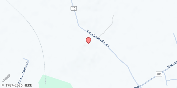 Map showing Helping Hands Ministry at 519 Van Clevesville Rd., Kearneysville, WV