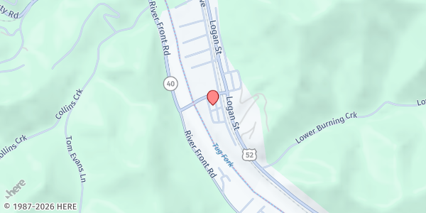 Map showing Christian Help Inc. at 100 Lincoln St, Kermit, WV