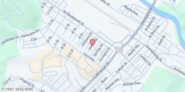 Map showing Faith in Action - Keyser at James St, Keyser, WV