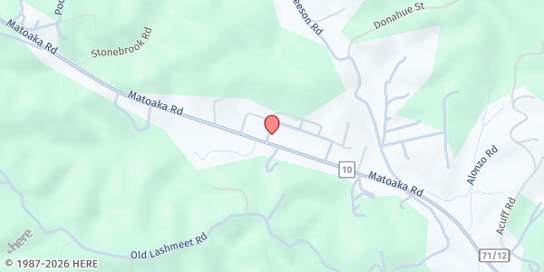 Map showing Lashmeet Church of God Food Pantry at 4268 Matoaka Rd., Lashmeet, WV