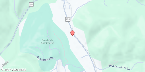 Map showing Lavalette Community Food Pantry - United Methodist Church at 4623 WV-152, Lavalette, WV