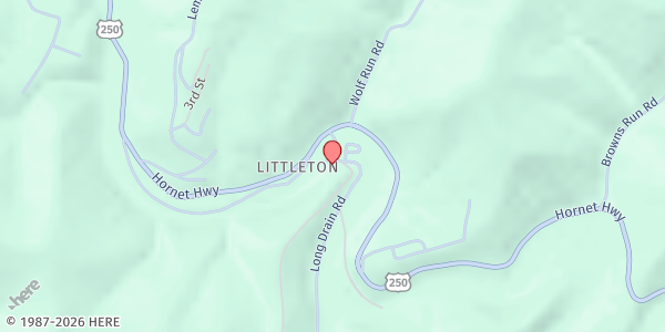 Map showing Assumption Mission Food Pantry at 50 LONG DRAIN RD, LITTLETON, WV