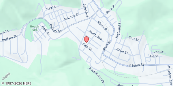 Map showing First Christian Church at 210 Locust St, Mannington, WV