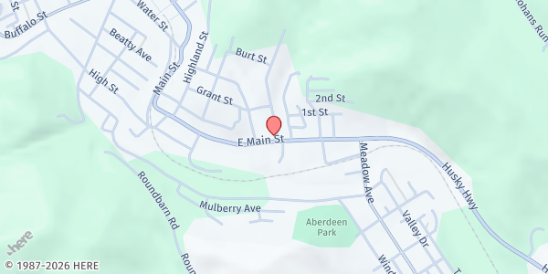 Map showing Mannington Food Pantry at 811 E Main St, Mannington, WV