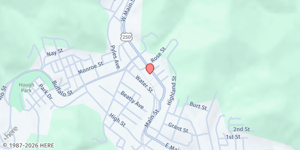 Map showing The C.R.O.S.S. of Mannington at 204 EAST MAIN ST, MANNINGTON, WV