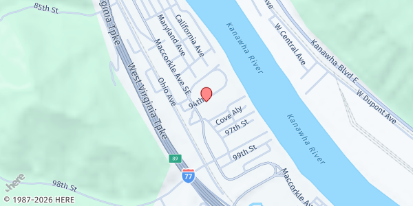 Map showing DUNBAR COMMUNITY PARTNERS - MARMET at 408 94TH ST., MARMET, WV