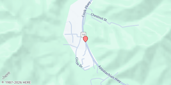 Map showing Matheny UMC Food Pantry at 9561 Appalachian Highway, Matheny, WV