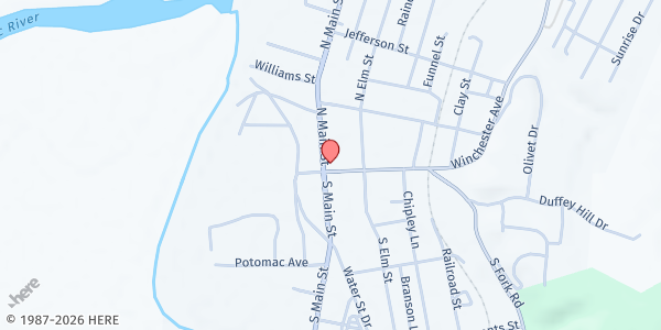 Map showing Moorefield Active Caring at , Moorefield, WV