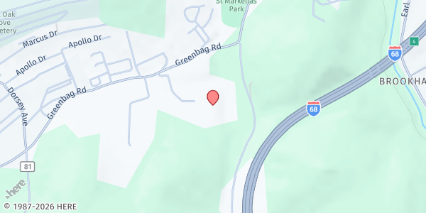 Map showing Covenant Evangelical Methodist Food Pantry at 802 GREENBAG ROAD, MORGANTOWN, WV