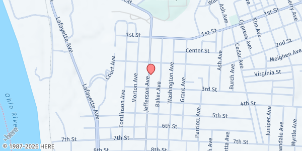 Map showing SALVATION ARMY - MOUNDSVILLE at 248 JEFFERSON AVE, MOUNDSVILLE, WV