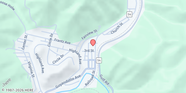 Map showing Itmann Food Pantry at 314 Moran Avenue, Mullens, WV
