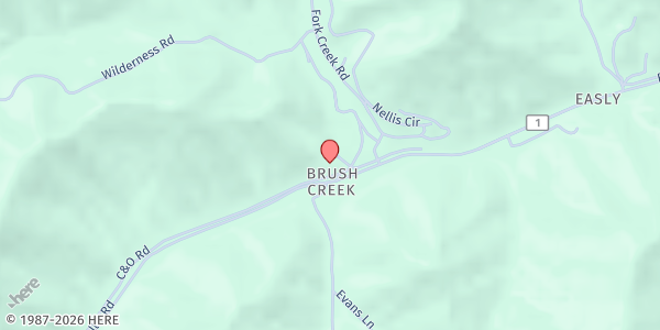 Map showing BARN FOOD PANTRY at 179 MEMORIAL DR, NELLIS, WV