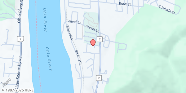 Map showing Community Resources Inc - New Martinsville at 21 Rosary Rd, New Martinsville, WV