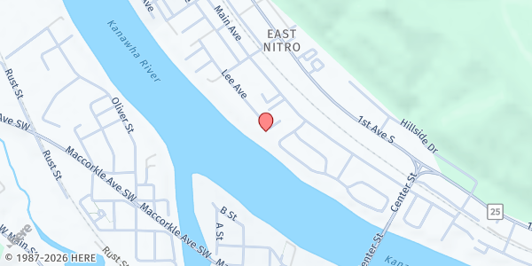 Map showing Nitro Community Food Pantry at 234 Lee Avenue, Nitro, WV