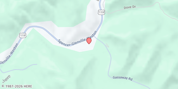 Map showing NORMANTOWN HISTORICAL COMM. CENTER at 10223 US HWY 33 WEST, NORMANTOWN, WV