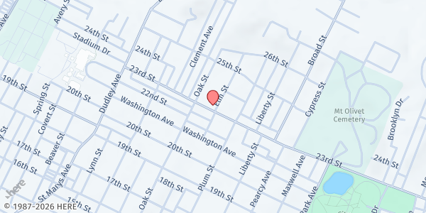 Map showing Colonial House at 1517 23rd Street, Parkersburg, WV