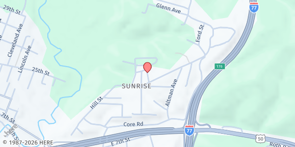 Map showing Gihon Church at Gihon Church, Parkersburg, WV