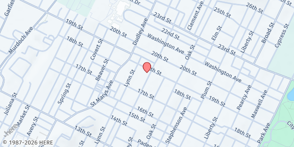 Map showing Latrobe Street Mission at 1725 Latrobe St., Parkersburg, WV