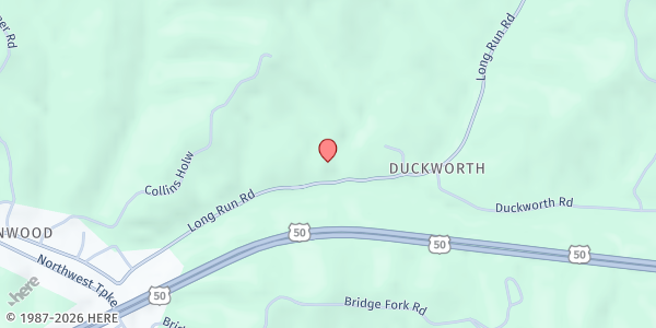 Map showing Catholic Charities WV - Pennsboro at 391 Long Run Rd., Pennsboro, WV