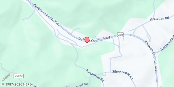 Map showing BLESS THIS FOOD INC at 15227 BARBOUR COUNTY HWY, PHILIPPI, WV