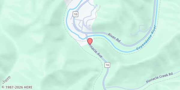 Map showing County BOE - Pineville at 44 Pinnacle Ave., Pineville, WV