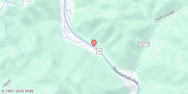 Map showing Rockview Pentecostal Tabernacle at 4744 Appalachian Hwy., Pineville, WV