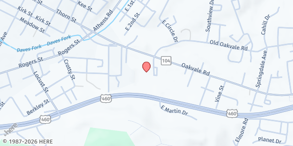 Map showing Operation Compassion of Mercer County, WV - Princeton Distribution Center at 250 OAKVALE RD, PRINCETON, WV