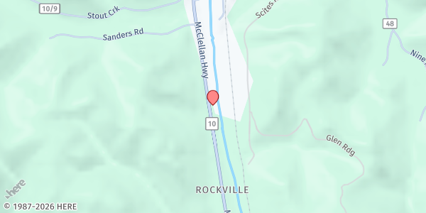 Map showing Ranger Full Gospel at 3926 McClellan Hwy., Ranger, WV